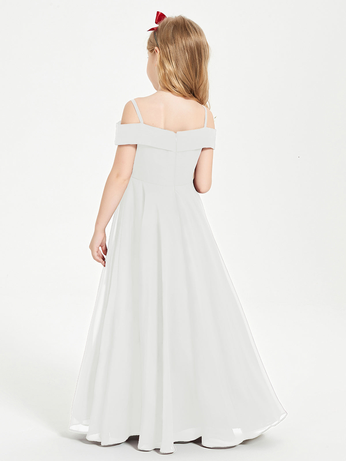 Off-the-Shoulder Dresses for Stylish Junior Bridesmaids Ivory